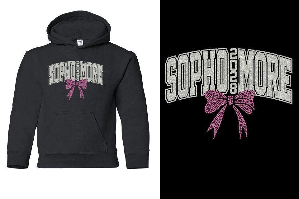 SOPHOMORE 2028 rhinestones Youth Pullover Hoodie