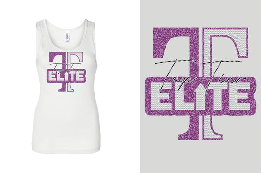 Top Tier Elite - glitter plus stones Youth Tank